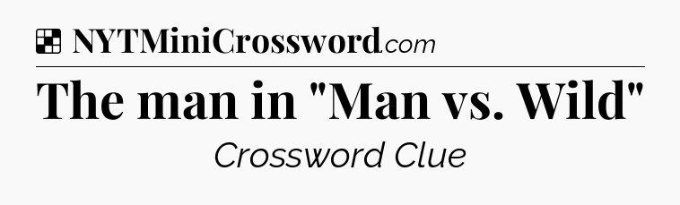 Solution: The man in 