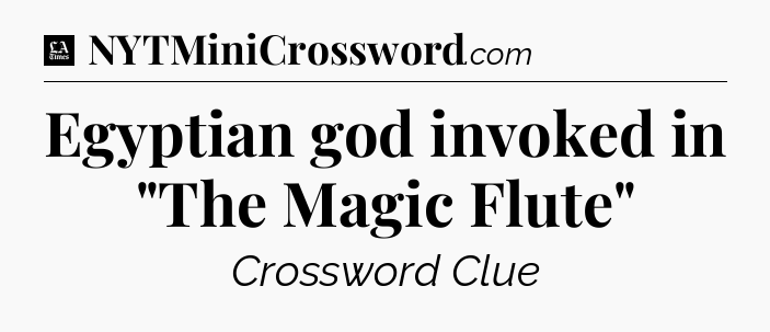 Egyptian god invoked in 