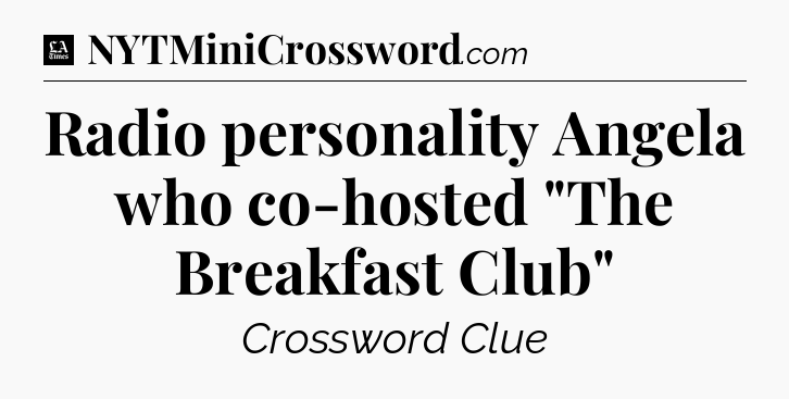 Radio personality Angela who co-hosted 