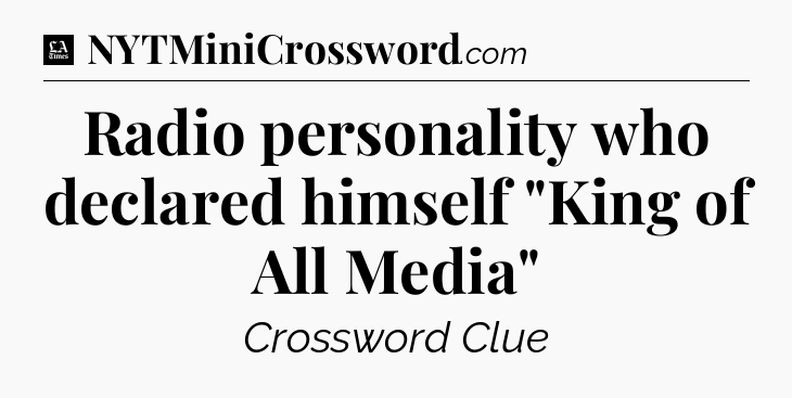 Radio personality who declared himself 