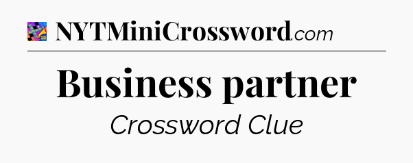 Business partner Crossword Clue