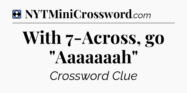 Solution: With 7-Across, go 