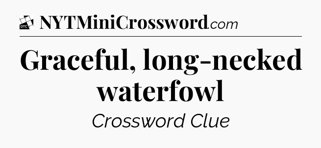 Graceful, long-necked waterfowl - Daily Themed Classic Crossword