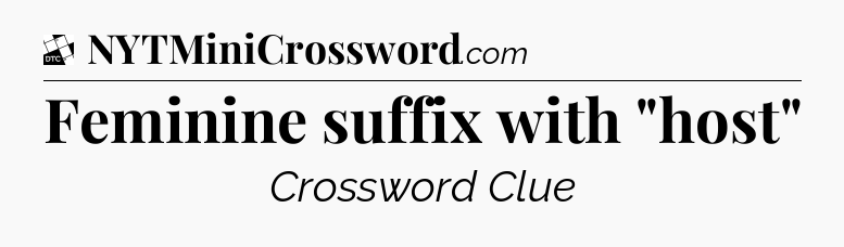 Feminine suffix with 