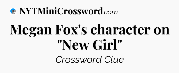 Megan Fox's character on 