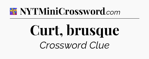 Curt, brusque Codycross