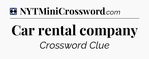 Solution: Car rental company - NYT Mini Crossword