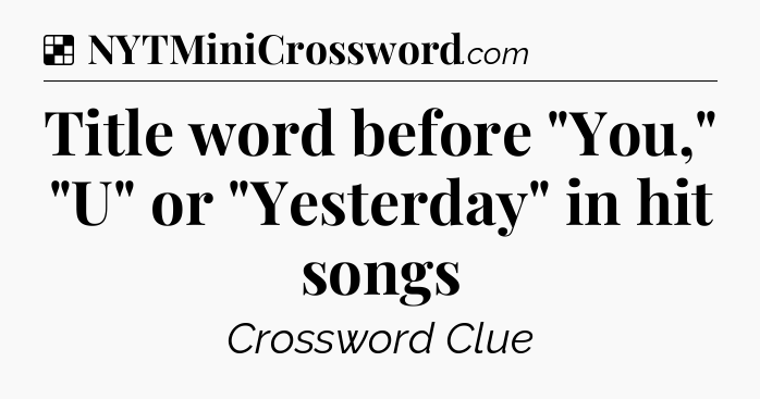 Solution: Title word before 