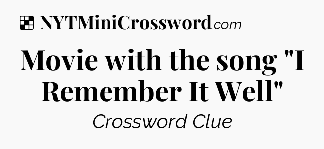 Solution: Movie with the song 