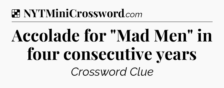 Solution: Accolade for 