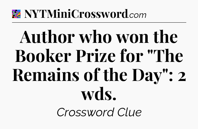 Author who won the Booker Prize for 