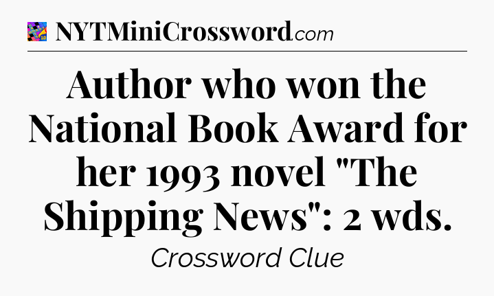 Author who won the National Book Award for her 1993 novel 
