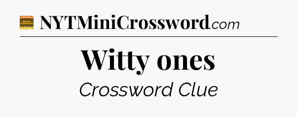Witty ones - Eugene Sheffer Crossword