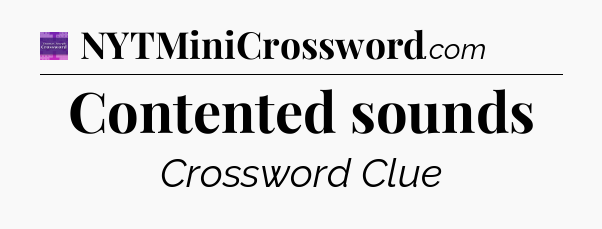 Contented sounds - Thomas Joseph Crossword