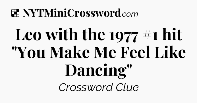 Solution: Leo with the 1977 #1 hit 