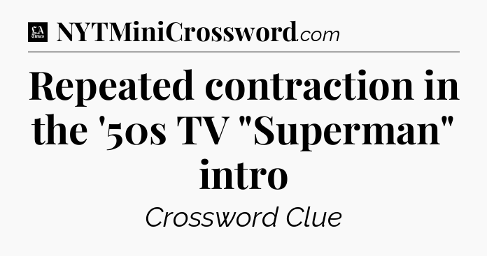 Repeated contraction in the '50s TV 
