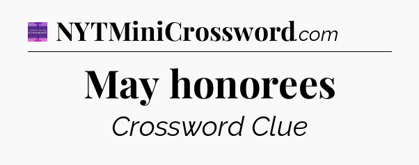 May honorees - Thomas Joseph Crossword