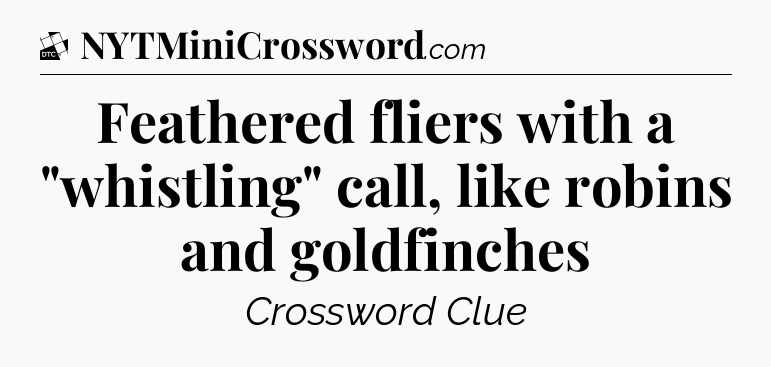 Feathered fliers with a 