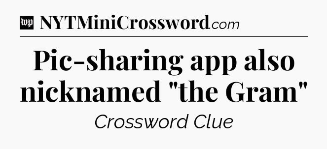 Pic-sharing app also nicknamed 