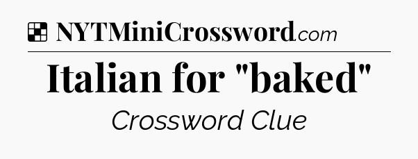 Solution: Italian for 