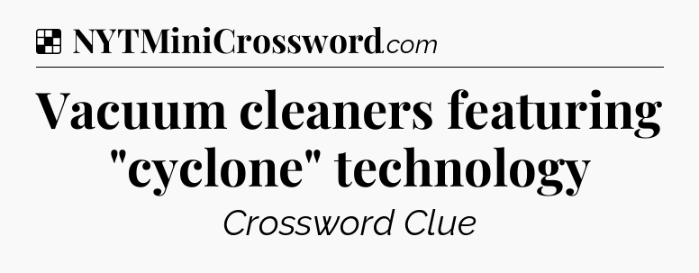 Solution: Vacuum cleaners featuring 