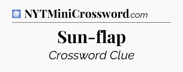 Sun-flap Puzzle Page Crossword Clue