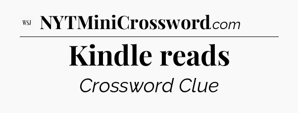 Kindle reads - WSJ Crossword
