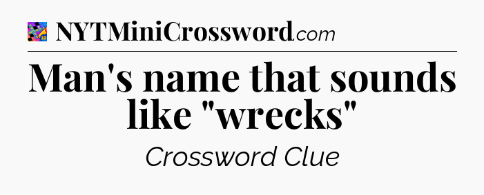 Man's name that sounds like 