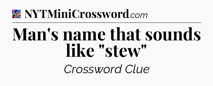 Man's name that sounds like 