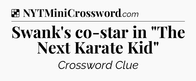 Solution: Swank's co-star in 