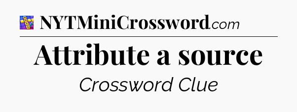 Attribute a source Codycross
