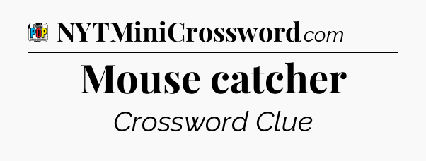 Mouse catcher Crossword Clue