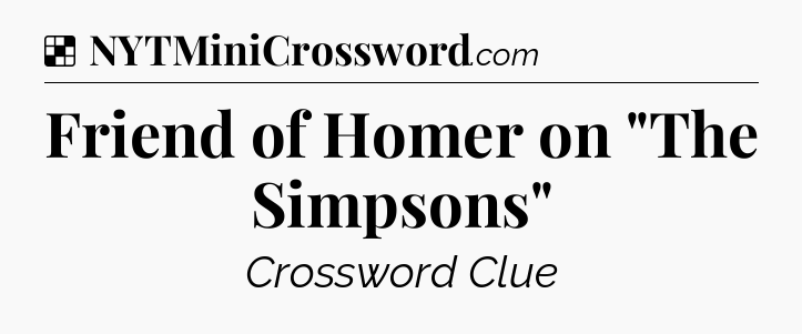 Solution: Friend of Homer on 