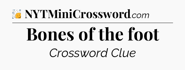 Bones of the foot - 7 Little Words