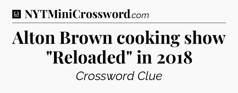 Alton Brown cooking show 