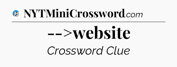 -->website Crossword Clue