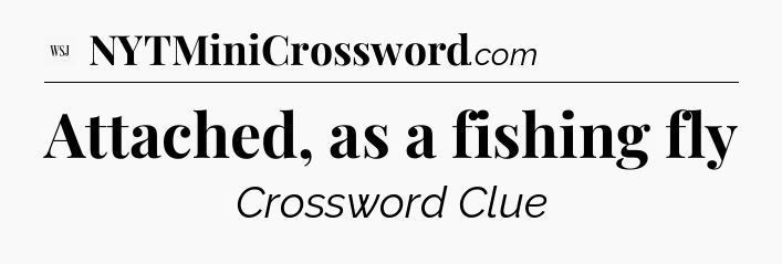 Attached, as a fishing fly - WSJ Crossword