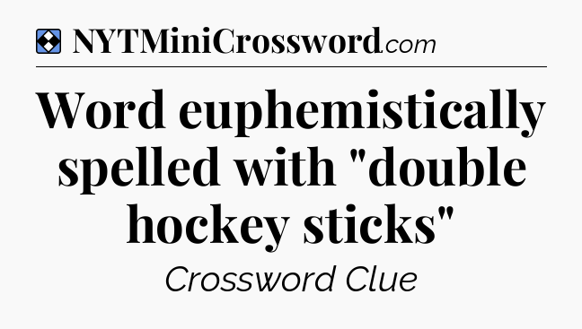 Solution: Word euphemistically spelled with 