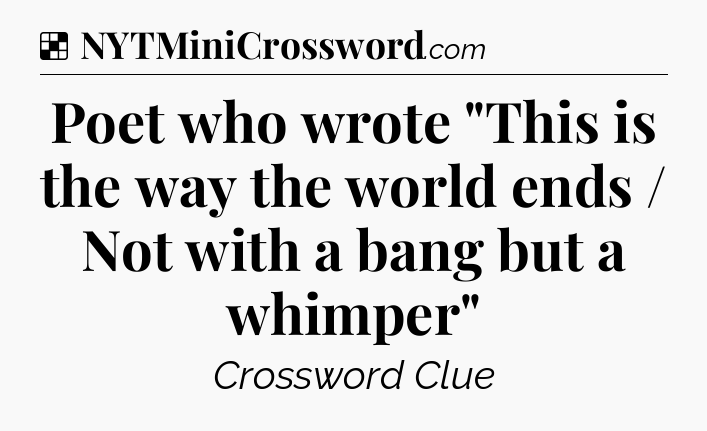 Poet who wrote 