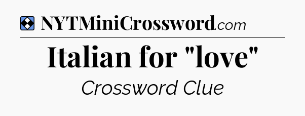 Solution: Italian for 