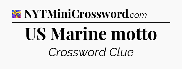 US Marine motto Codycross