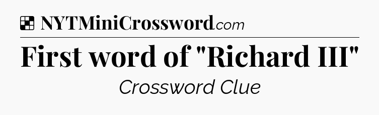 Solution: First word of 