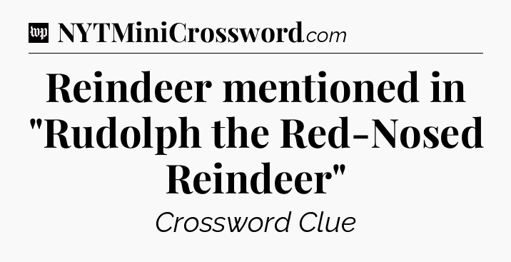 Reindeer mentioned in 