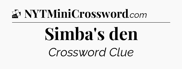 Simba's den - Daily Themed Classic Crossword
