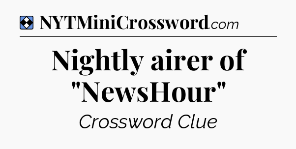 Solution: Nightly airer of 