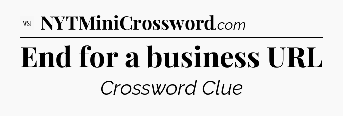 End for a business URL - WSJ Crossword
