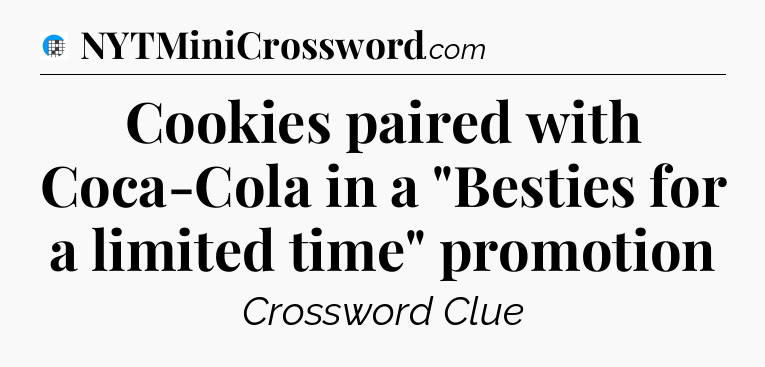 Cookies paired with Coca-Cola in a 