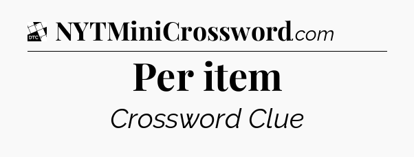 Per item - Daily Themed Classic Crossword