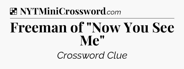 Solution: Freeman of 