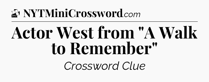 Actor West from 